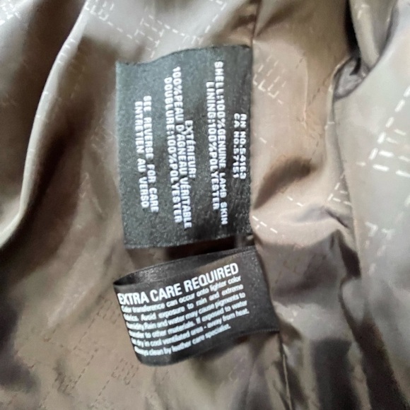 NWT Cole Haan Stone Lambskin Leather Wing Collar Jacket XS/TP - Picture 8 of 10